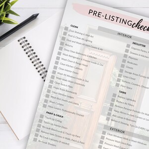 Real Estate Home Selling Checklist, Printable Pre Listing Checklist ...