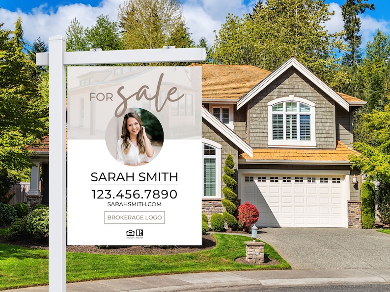 Real Estate Sign Real Estate Listing Yard Sign Custom for Etsy