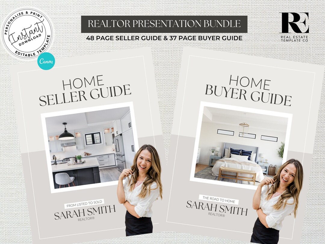Real Estate Home Buyer and Seller Guide Bundle, Real Estate Template ...