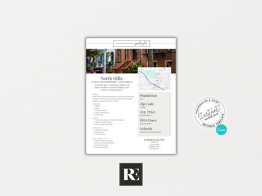 Local Neighborhood Highlights Flyer, Community Guide, Real Estate ...