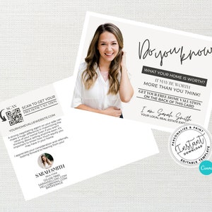 Real Estate Marketing, Real Estate Postcard, Canva Template, Home Value Postcard, Mailer, Flyer, Home Seller, Agent Postcard, Neighbor