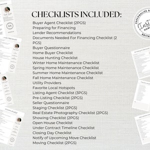 Real Estate Checklist Bundle, Home Seller and Buyer Checklist, Real ...