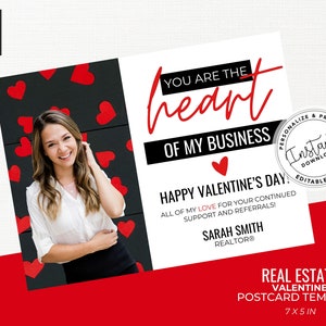 Valentine Real Estate Postcard, Real Estate Marketing, Agent Pop By Card, Agent Postcard, Real Estate Farming, Canva Template, Valentine