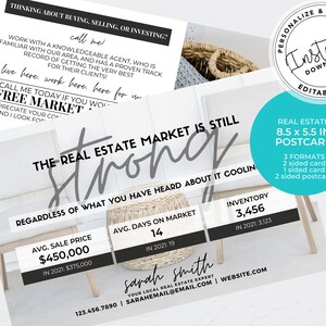 Real Estate Postcard, Real Estate Market Card, Farming Card, Agent Postcard, Real Estate marketing, Real Estate Template, Canva, Agent