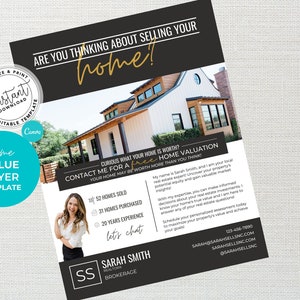 Home Seller Letter, Home Value Letter, Real Estate Marketing, Real Estate Template, Canva Template, Prospecting, Agent Farming, Valuation
