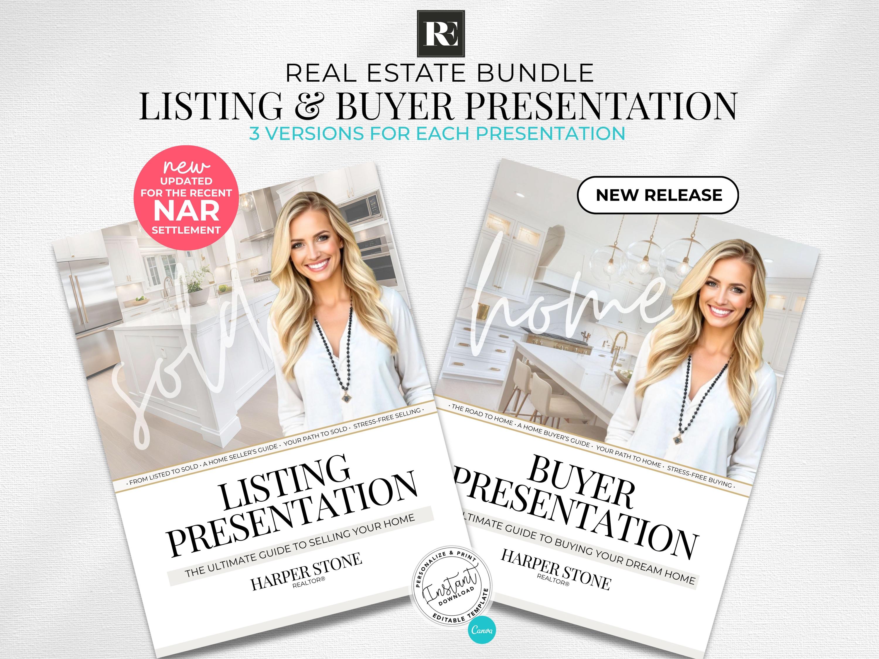 Real Estate Listing & Buyer Presentation Bundle, Home Seller Guide ...