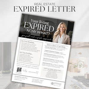 Real Estate Expired Listing Letter Template: Canva Flyer