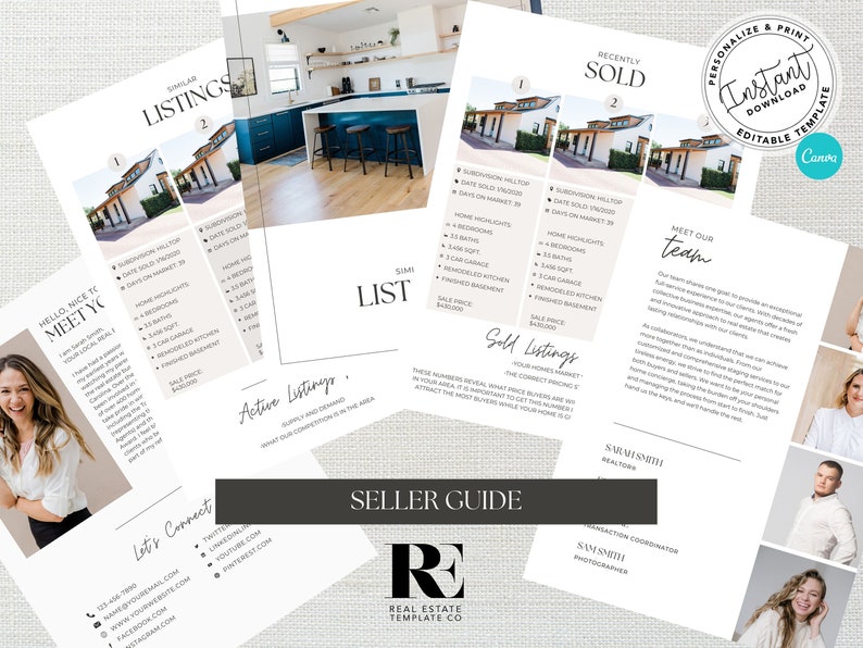 Real Estate Presentation Bundle, Real Estate Template, Seller Guide ...