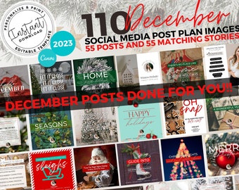 Real Estate December Social Media Post, Real Estate Marketing, Facebook Post for December, Canva, Christmas Instagram, Real Estate Template