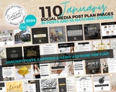 January Real Estate Posts with Captions, Real Estate Marketing, Canva Template, New Year, Agent Instagram Post, Captions & Hashtag, Design