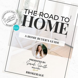 Real Estate Home Buyer Packet, Real Estate Home Buyer Guide, Real Estate Marketing, Real Estate Template, Canva Editable, Instant Download