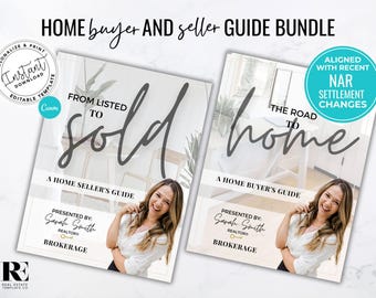 Real Estate Home Buyer and Seller Guide Bundle, Real Estate Template, Real Estate Buyer Packet, Seller Packet, Fall Presentation Book, Canva