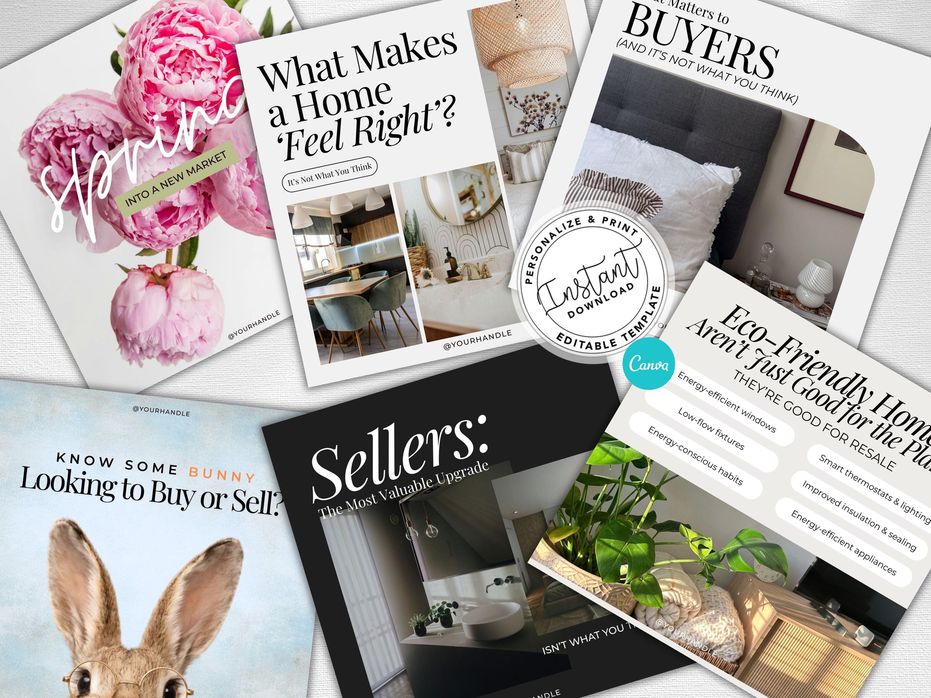 April 2026 Real Estate Social Media Canva Templates, Realtor Marketing ...