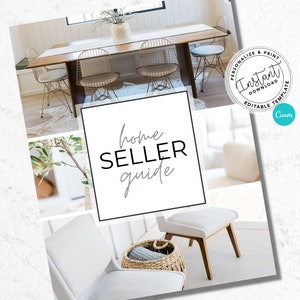 Real Estate Home Seller Guide, Agent Listing Presentation, Real Estate Marketing, Real Estate Template, Canva Editable, Instant Download
