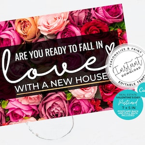 Real Estate Valentine's Day, Agent Valentine Pop By, Real Estate Marketing, Real Estate Agent, Real Estate Card, Real Estate Mailer, Canva