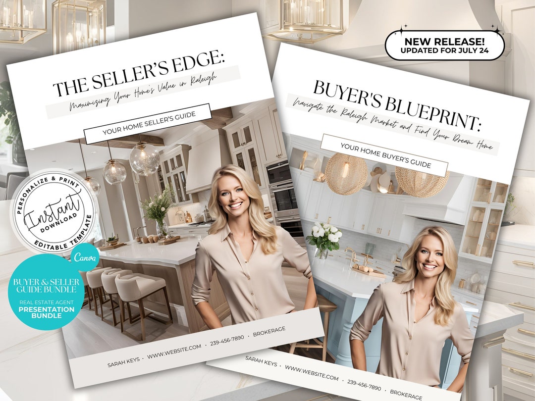 Real Estate Home Buyer and Seller Guide Bundle, Real Estate Template ...