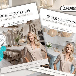 Real Estate Home Buyer and Seller Guide Bundle, Real Estate Template, Real Estate Buyer Packet, Seller Packet, Presentation, Branding, Canva