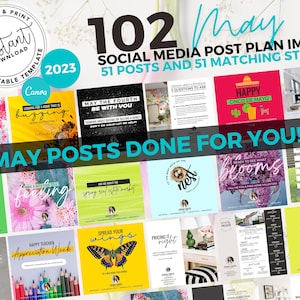 Real Estate May Social Media Post, Real Estate Marketing, Spring Facebook Post, Agent Marketing, Instagram, Canva Template, Mothers Day