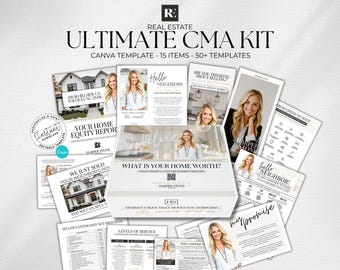 CMA Kit for Real Estate, Real Estate CMA, Listing Presentation Home Seller Guide, Realtor Box Template, Custom CMA Home Value Equity
