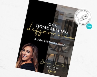 Seller Pre-Listing Presentation, Real Estate Template, Real Estate Marketing, Seller Guide, Canva Template, Real Estate, Pre-Listing Packet