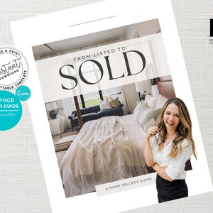 Real Estate Home Seller Guide, Agent Listing Presentation, Real Estate Marketing, Real Estate Template, Canva Editable, Instant Download