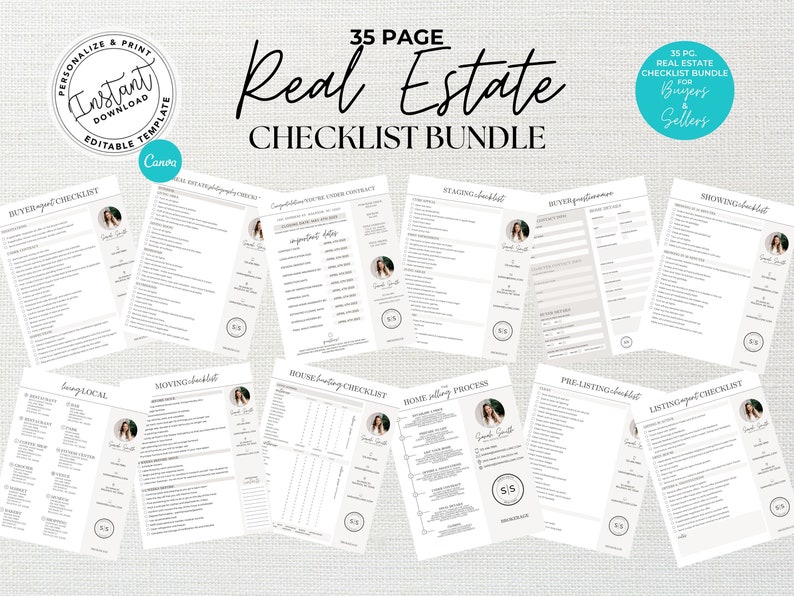 Real Estate Checklist Bundle, Home Seller and Buyer Checklist, Real ...