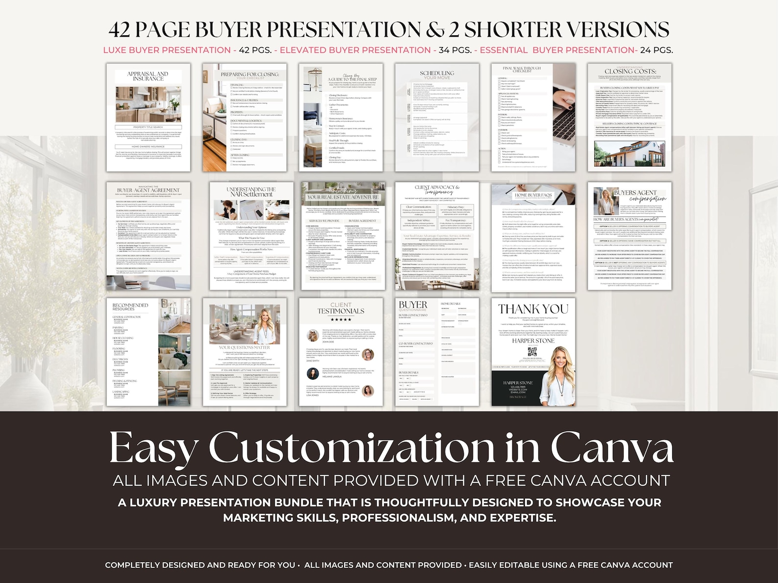 Real Estate Listing & Buyer Presentation Bundle, Home Seller Guide ...