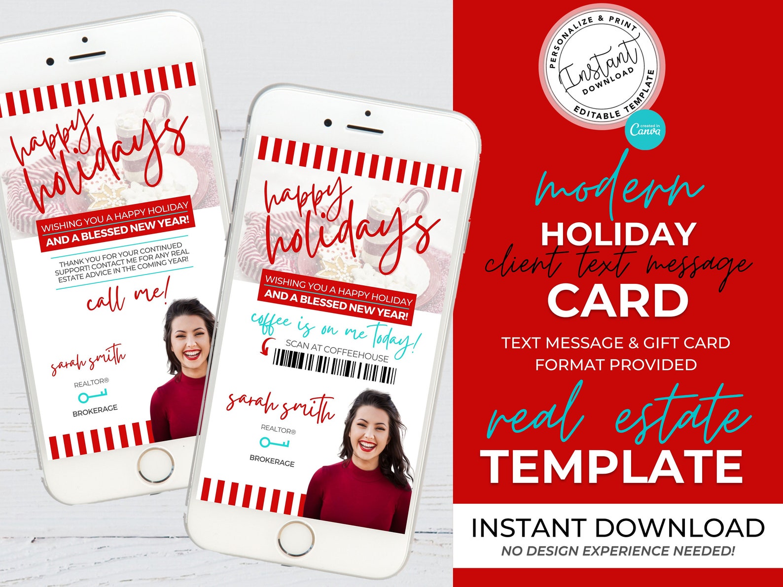 Holiday Textable Gift Card Text Message, Real Estate Marketing, Agent ...