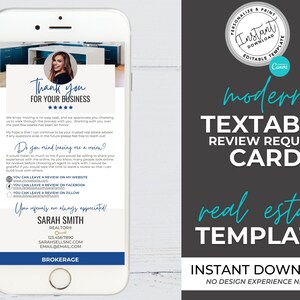 Textable Client Review Request, Real Estate Marketing, Client Testimonial, Canva Template, Referral Request, Real Estate Template, Feedback