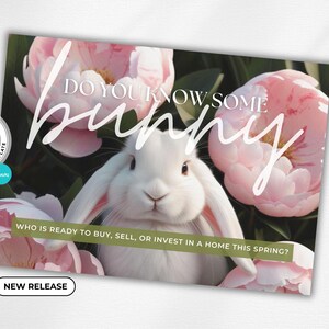 Spring Real Estate Postcard Canva Template, Easter Card, Referral Postcard, Farming Mailer, Home Valuation, Referral Marketing, Pop By