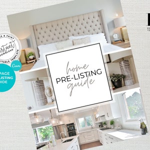 Real Estate Pre-Listing Guide, Instant download, Real Estate Marketing, Agent PreListing Packet, Editable Canva, PNG, Custom, Download PDF