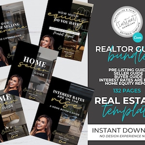 Real Estate Guide Bundle, Instant download, Real Estate Marketing, Agent, PreListing, Canva, Home Buyer, Interest Rate, Home Equity Report