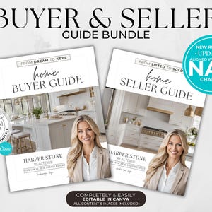 Real Estate Home Buyer & Seller Guide Bundle, Agent Settlement, Real Estate Marketing, Agent Commission, Listing Presentation, Buyer Guide