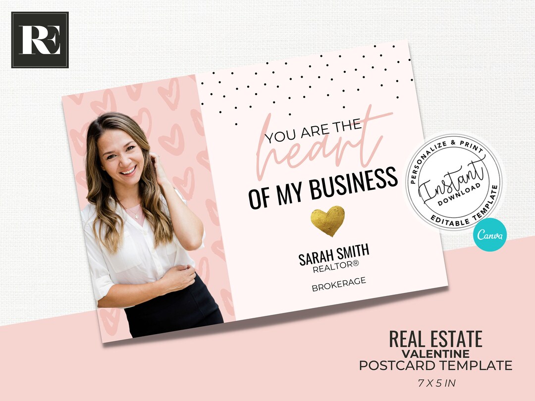 Real Estate Valentine's Day, Realtor Valentine Pop By, Real Estate