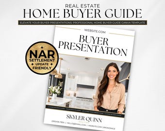 Real Estate Home Buyer Presentation, NAR Settlement, Consultation, Real Estate Marketing, First Time Home Buyer, Canva Template, Packet