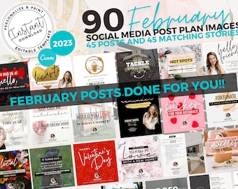 Real Estate February Social Media Post, Real Estate Marketing, Valentine Facebook Post, Realtor Marketing, Instagram, Canva Template, PDF