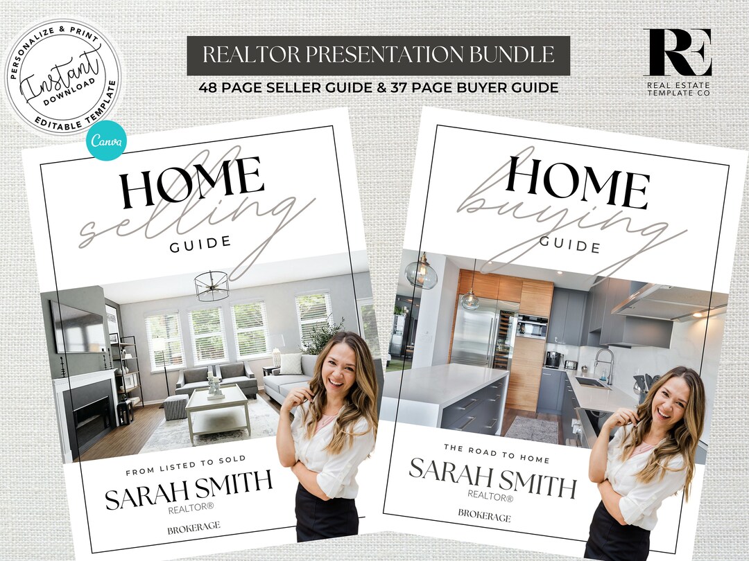 Real Estate Home Buyer and Seller Guide Bundle, Real Estate Template ...
