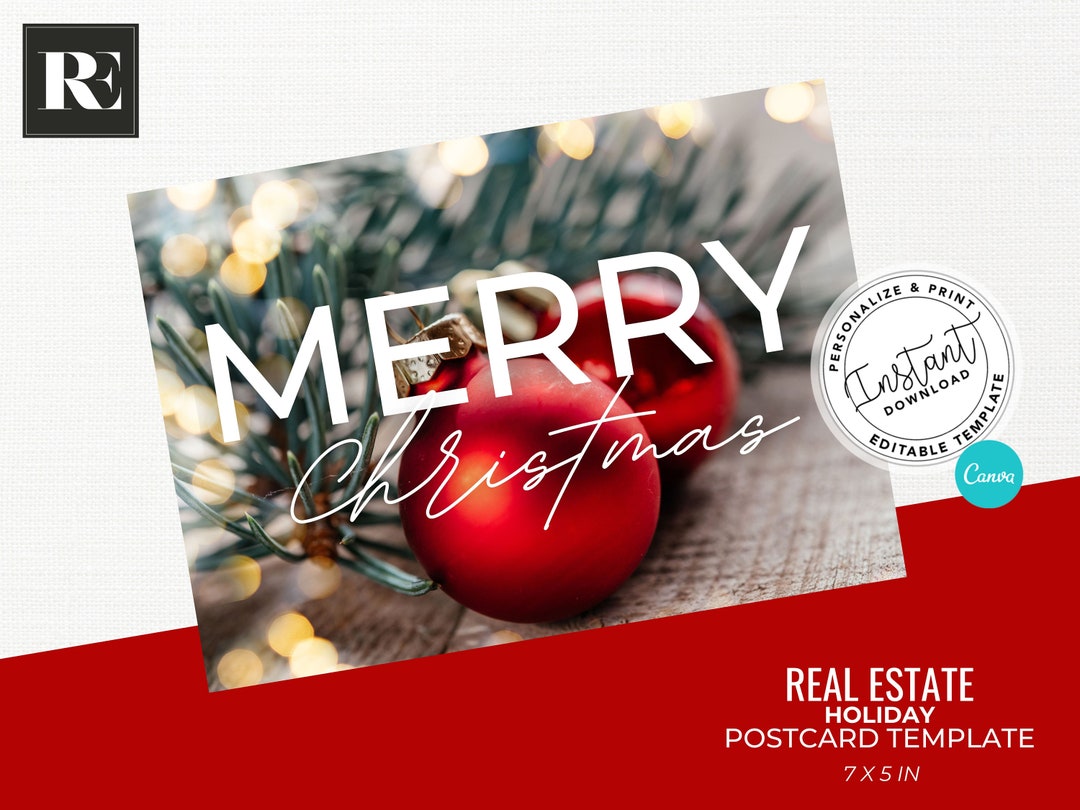Real Estate Christmas Card, Real Estate Marketing, Realtor Holiday Card, Realtor Holiday Card