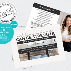 FSBO Real Estate Postcard, Real Estate Agent Card, Agent Farming Card, Real estate marketing, Canva, Real Estate Template, For Sale By Owner