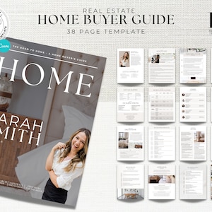 Real Estate Home Buyer Guide, Real Estate Buyer Packet, Real Estate Template, Real Estate Buyer Book, Buyer Presentation, Canva Template