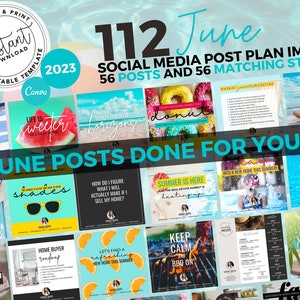 Real Estate June Social Media Post, Real Estate Marketing, Spring Facebook Post, Agent Marketing, Instagram, Canva Template, Summer Post