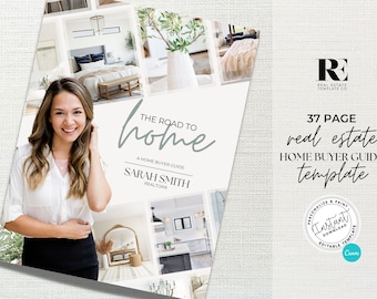 Home Buyer Guide: Real Estate Buyer Presentation Canva Template for Agent Marketing Packet (Editable, Instant Download)