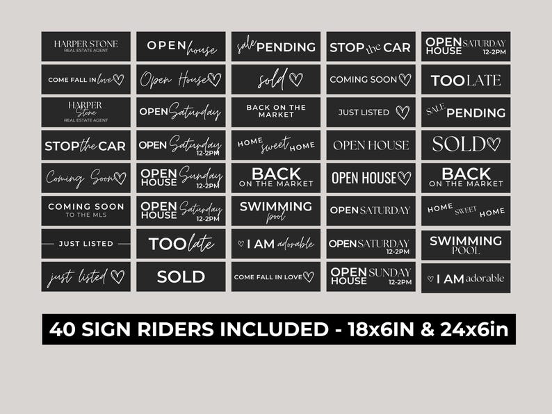 Relator Sign Rider Luxury Real Estate Yard Sign Template, Free Sign Rider Designs ...