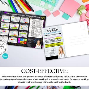 Customizable 2025-2026 School Calendar Mailer, Canva Template, Fall ...