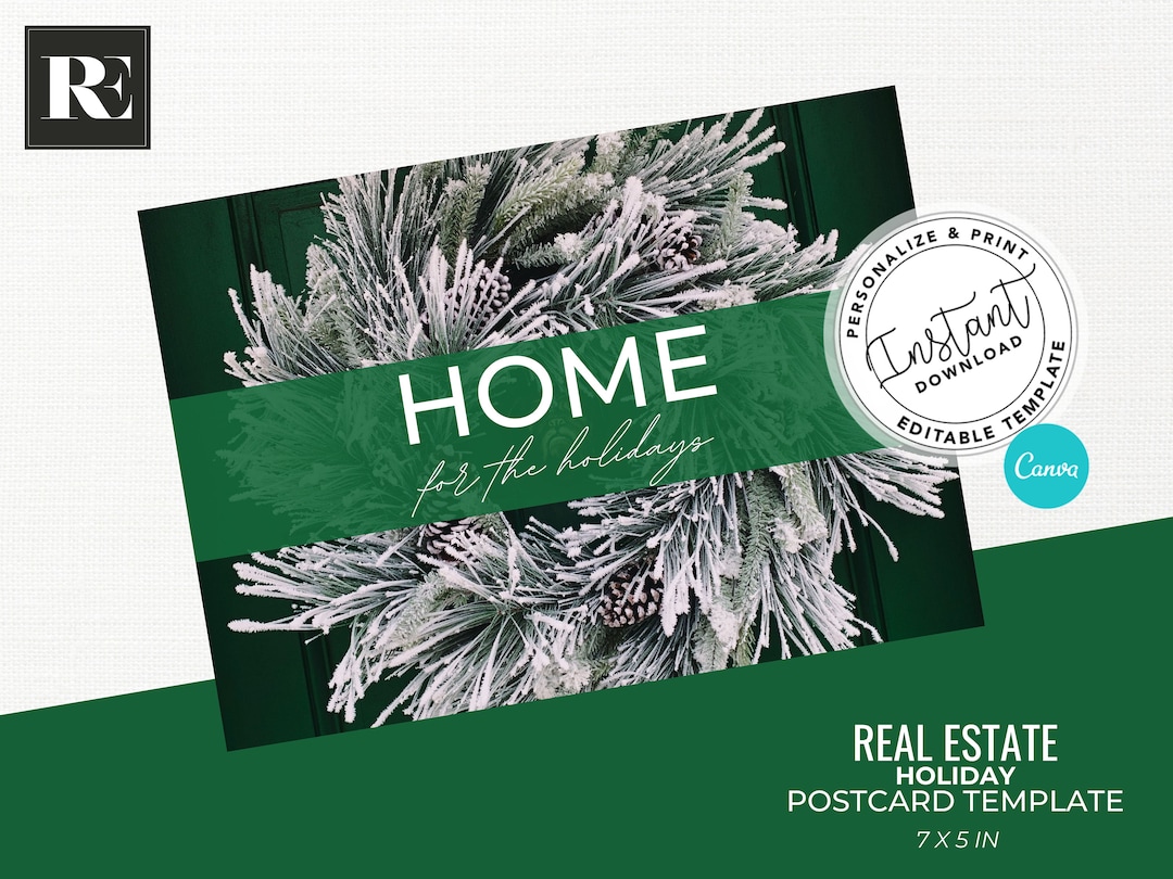 Real Estate Holiday Card, Real Estate Marketing, Realtor Christmas Card, Realtor Holiday Card