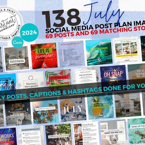July 24 Real Estate Social Media Posts, Caption & Hashtag, Real Estate Marketing, Summer, Instagram, Canva Template, Fathers Day