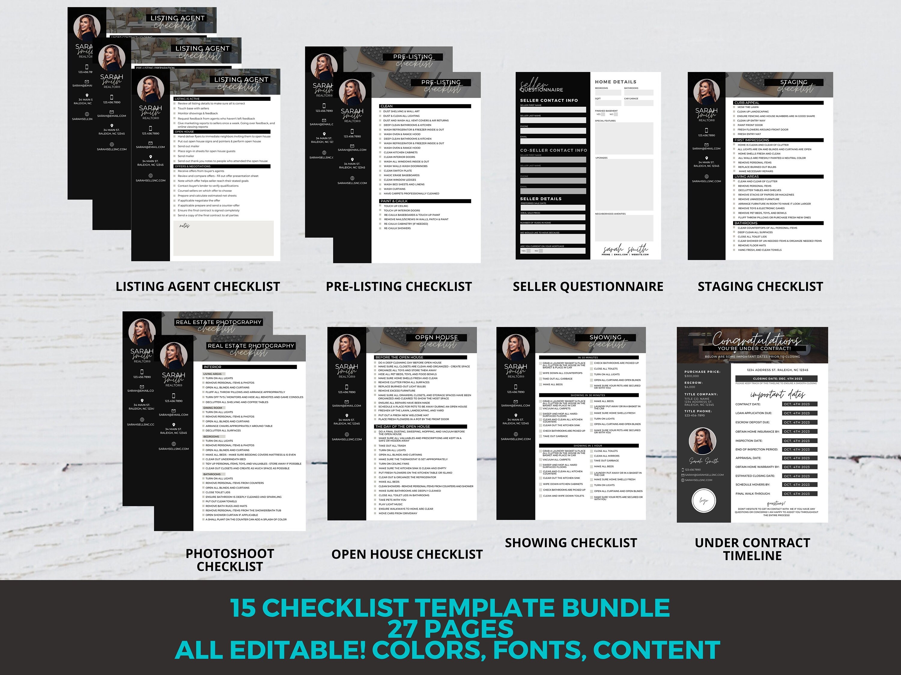 Real Estate Checklist Bundle Home Seller & Buyer Checklist | Etsy