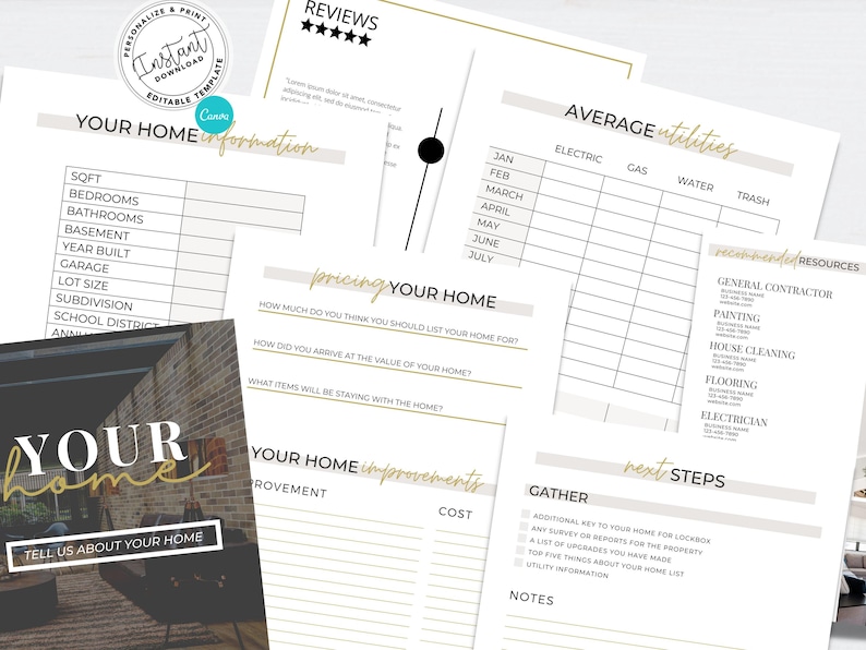 May include: A printable checklist for selling a home. The checklist includes sections for pricing your home, gathering information, and next steps. The checklist is designed to help sellers prepare their home for sale and make the process easier.