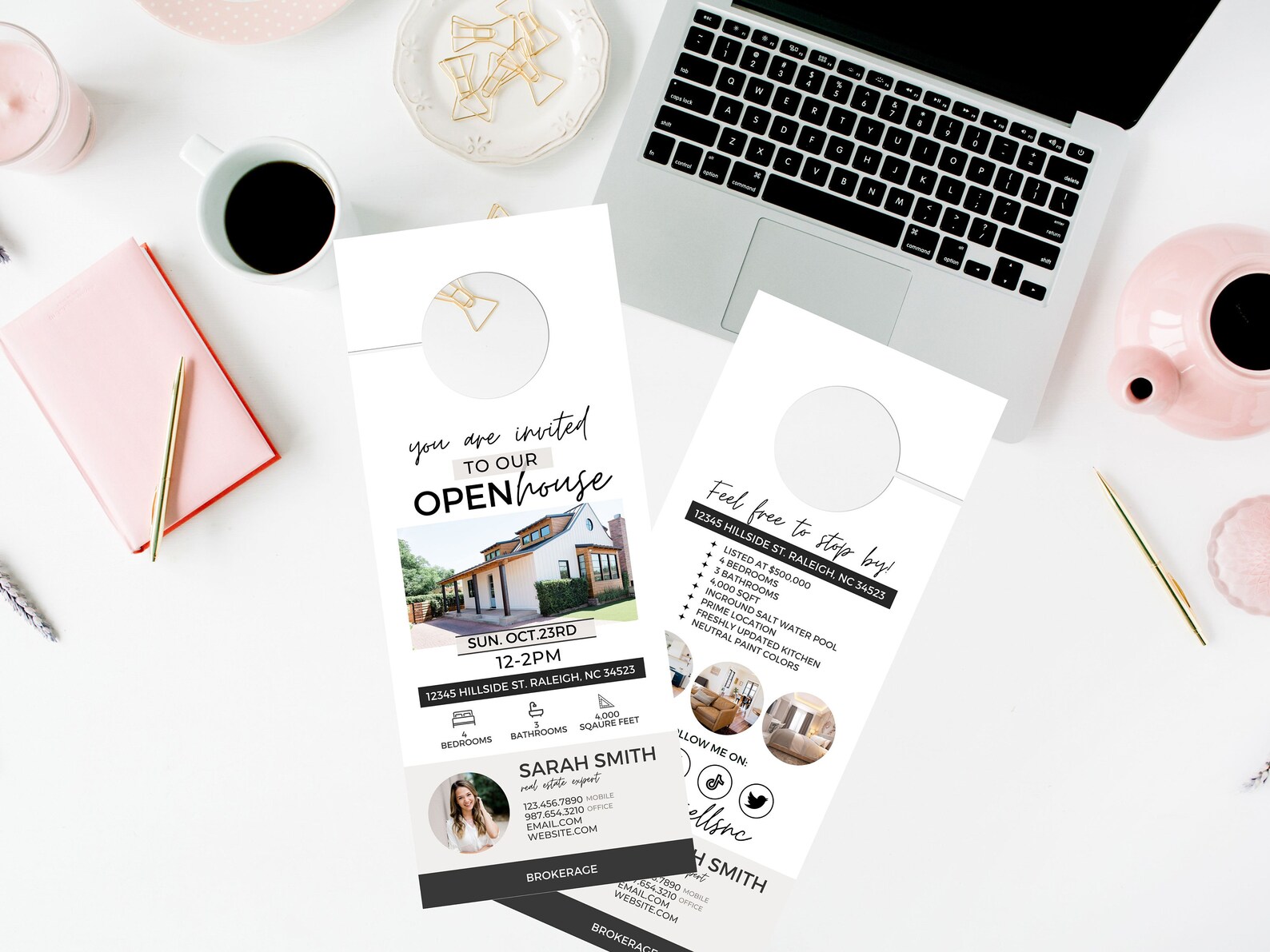 Open House Door Hanger Real Estate Marketing Open House Etsy