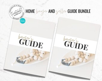 Real Estate Marketing Bundle - Canva Templates for Listing Presentation and Buyer Presentation, Seller Guide, Buyer Guide, DIY Agent Guide